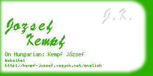 jozsef kempf business card